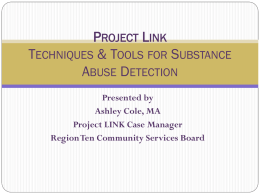 Project LINK Home Visiting Tools & Techniques for Substance