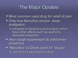 The Major Opioids