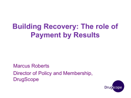 the role of payment by results