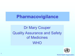 Pharmacovigilance - World Health Organization