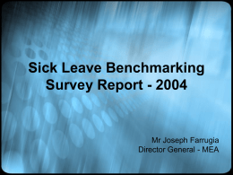 Incidence of Sick Leave