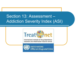Cairo Addiction Severity Index Training