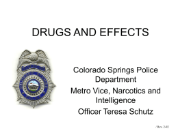 drugs and effects - Colorado Springs School District 11