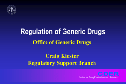 What are the Generic Drug Requirements?