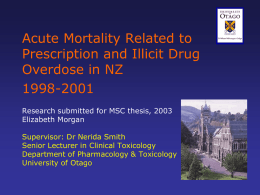 Illicit Drug Overdose - Asia Pacific Coroners Society
