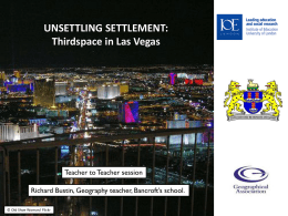 Thirdspace in Las Vegas - Geographical Association