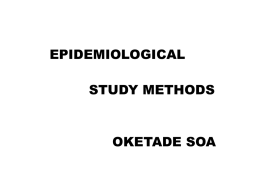 2. Epidemiological Study methods