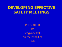 conducting effective safety meetings