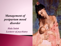 Psychiatric Disorders and Medications During Pregnancy and the