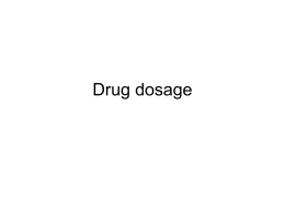 Drug dosage - NAU jan.ucc.nau.edu web server