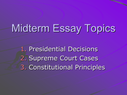 Midterm Essay Topics