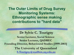 The Outer Limits of Drug Survey Monitoring Systems