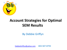 Account Strategies for Optimal SEM Results