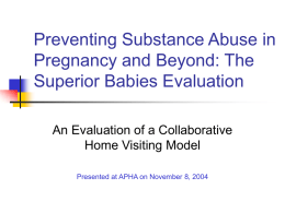 Preventing Substance Abuse in Pregnancy and Beyond: