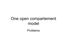 One open compartement model