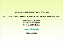 Cholinergic and Anticholinergic Drugs 1