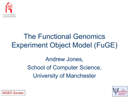 The Functional Genomics Experiment Object Model