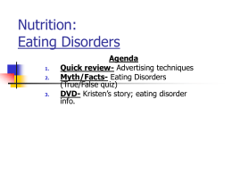 Nutrition: Eating Disorders