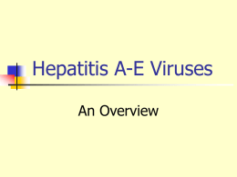 Epidemiology and Prevention of Viral Hepatitis A to E: