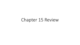 Chapter 15 Review