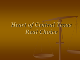 Heart of Central Texas Real Choice - National Association of States