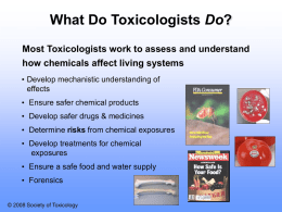 Toxicology as a Discipline