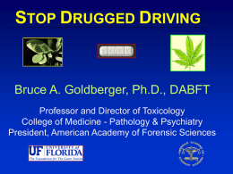 Drug Impaired Driving - Stop Drugged Driving