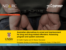 Australian alternatives to arrest and imprisonment for drug