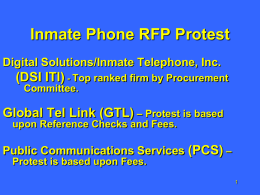 Inmate Phone RFP protest
