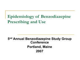 Epidemiology of Benzodiazepine Data Update