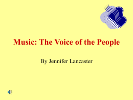 Music: The Voice of the People