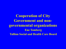 Linnavalitsuse ja valitsusväliste organisatsioonide koostööst