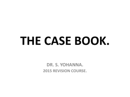 THE CASE BOOK