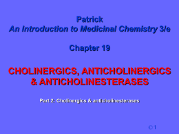 12. Cholinergic Antagonists (Muscarinic receptor)