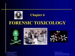 Forenisc Toxicology - Nutley Public Schools