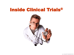 Inside Clinical Trials - Association for Good Clinical Practice and