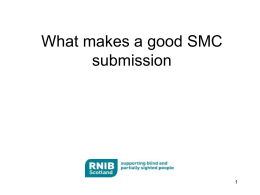 What makes a good SMC submission