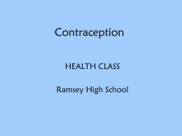 Contraception - Ramsey School District