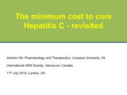 What is the minimum cost per person to cure HCV?