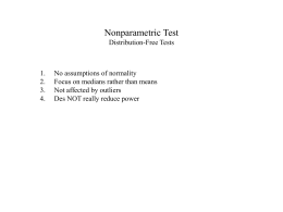 Nonparametric Test Distribution
