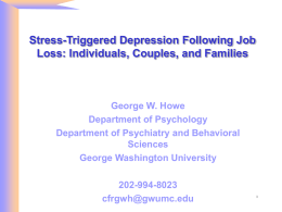 Stress-Triggered Depression Following Job Loss