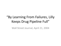 “By Learning From Failures, Lilly Keeps Drug Pipeline Full”