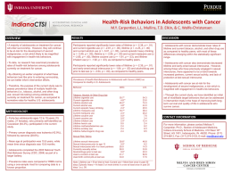 Health-Risk Behaviors in Adolescents with Cancer