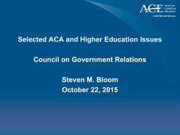Presentation - Council on Governmental Relations