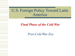 US Foreign Policy Toward Latin America