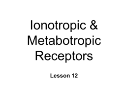Ionotropic & Metabotropic Receptors