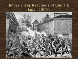 Opium War-Imperialism Notes