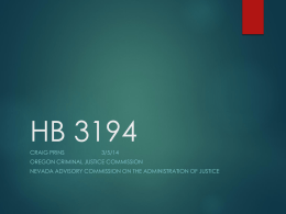 Re-Entry and HB 3194