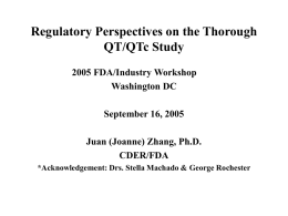 Negative `Thorough QT/QTc Study` - American Statistical Association