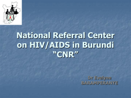National Referral Center on HIV/AIDS in Burundi